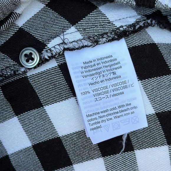 Madewell Wrap-Front Shirt in Buffalo Check Women's Size Extra Small - Picture 8 of 9